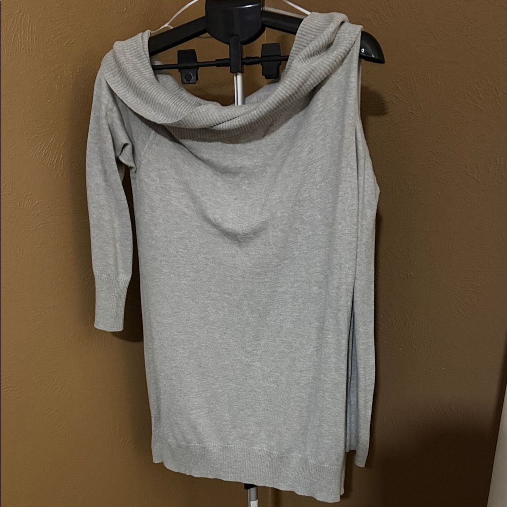 INC International Concepts Gray Off-the-Shoulder Sweater